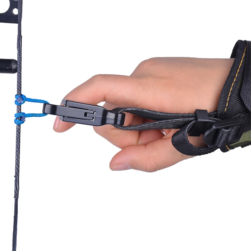 

Archery Compound Bow Caliper Release Aid Compound Bow Strap Shooting Pro Arrow Trigger Wristband Archery Bow Black Color