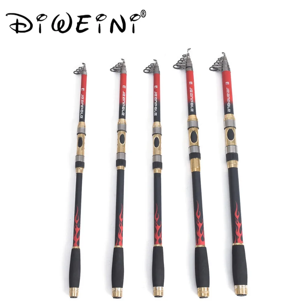 Red Black Portable Carbon Telescopic Fishing Rod Carp Fishing Rod