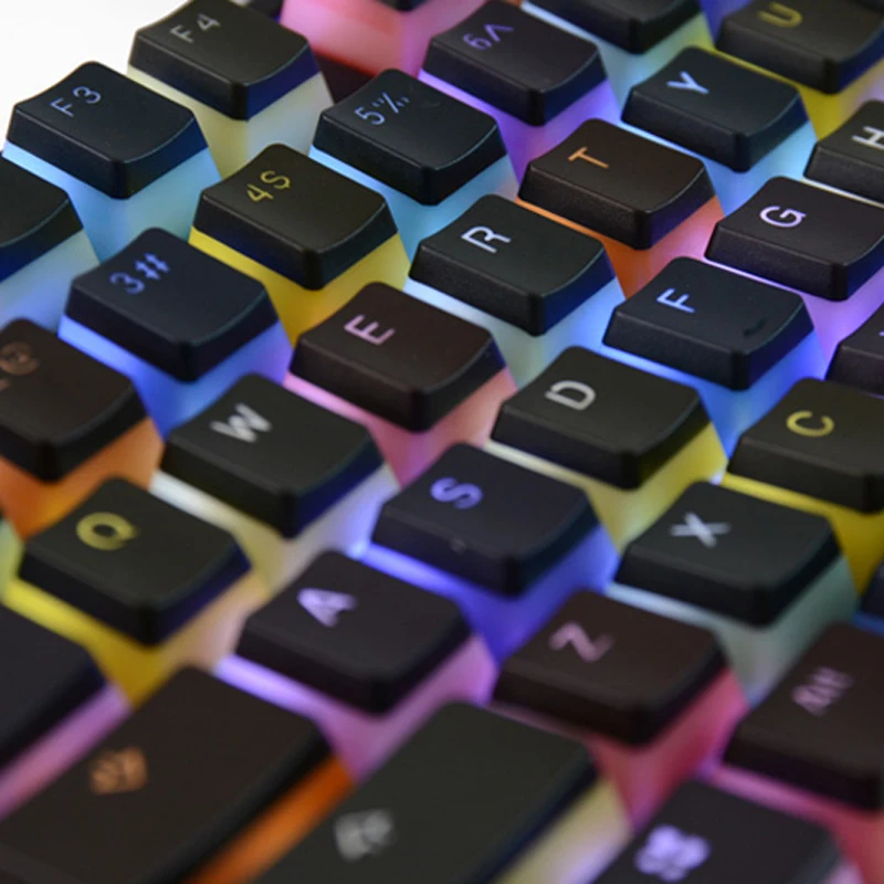 108 ключ PBT RainbowJelly крышка слово прозрачная подсветка Топ Печать ISO KeyCap игра