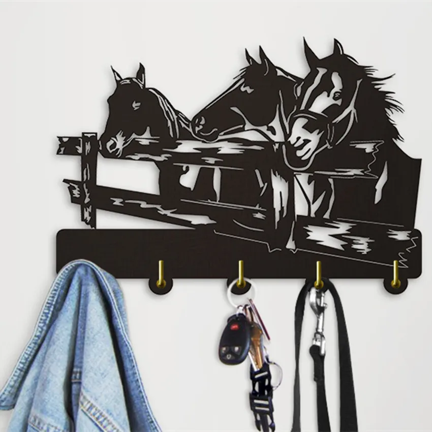 1Piece Horse Pasture Wall Mounted Hanger Horse Corral Decorative Art