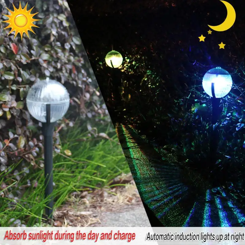 

2pcs Waterproof 1.2V Solar Lawn Lamp Outdoor Landscape Pathway Lights For Garden Yard Decoration Color Changeable Solar Light