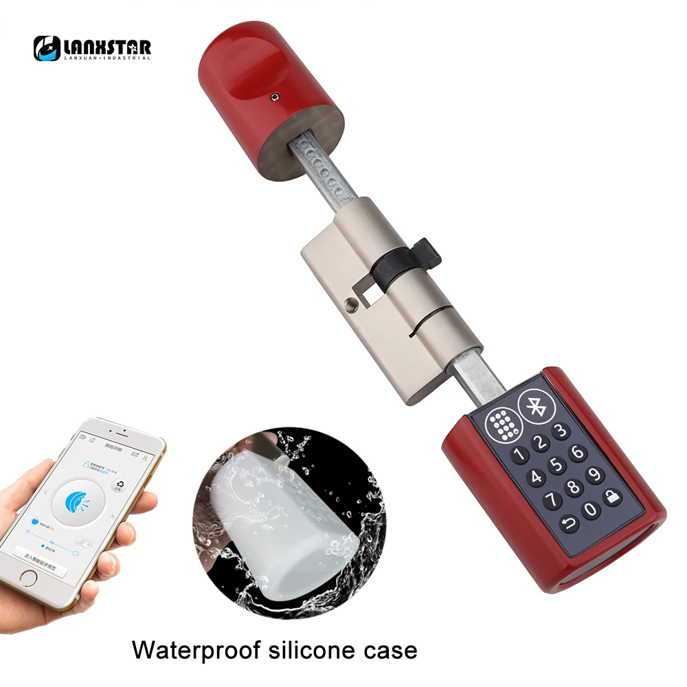 LANXSTAR Adjustable Smart Electronic Lock Unlock By Password Bluetooth