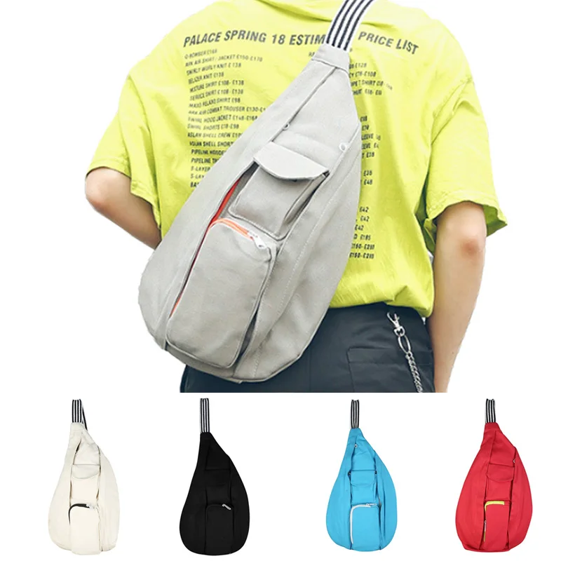 Canvas Sling Chest Bag for Men Back Pack Crossbody Bags Messenger Bag