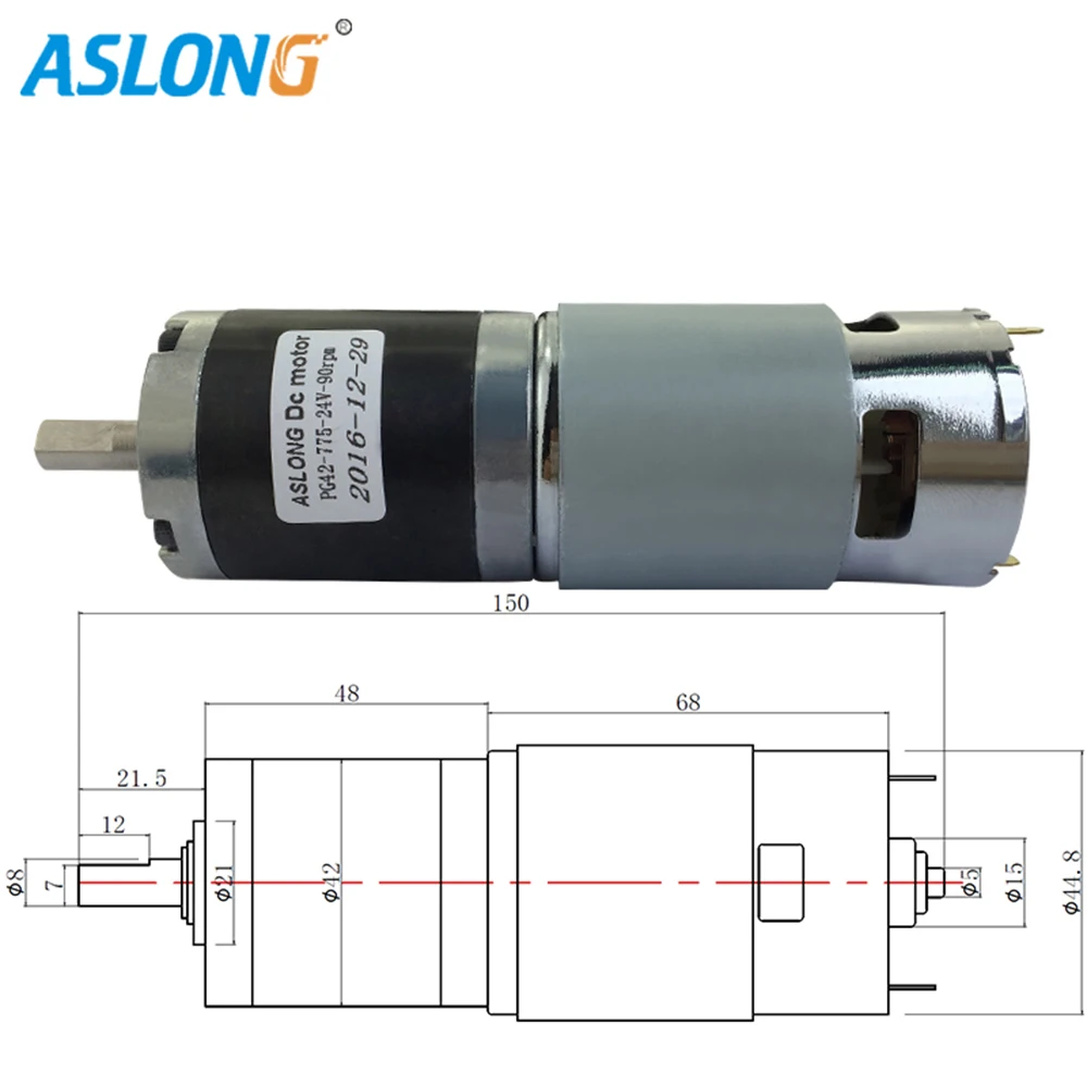 PG42-775 высокий крутящий момент Точность Планетарный редукторный двигатель с 42 редуктор 775 dc мотор с планетарным редуктором, с выдвижной ручкой, размером 24v dc 775 мотор