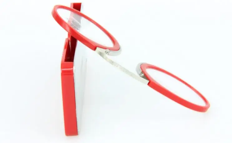JN IMPRESSION титановые мини очки для чтения, круглые оптические очки с зажимом для носа с коробкой, кошелек, очки по рецепту, степень от 1 до 3,5