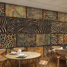 Beibehang пользовательские papel де parede 3d обои животных меховая текстура леопарда ретро ресторан бар фон обои 3d фрески