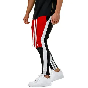 

Men's Hip Hop Ptachwork Loose Pants Men Plus Size Casual Lang Pants Zipper Drawstring Big Size fashion autumn New Pants san0