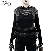 Панк Готический стимпанк женская сумка на плечо мужская Броня аксессуары для жилетов Сумка мото Байкер черная поясная Сумка косплей боевые карманы
