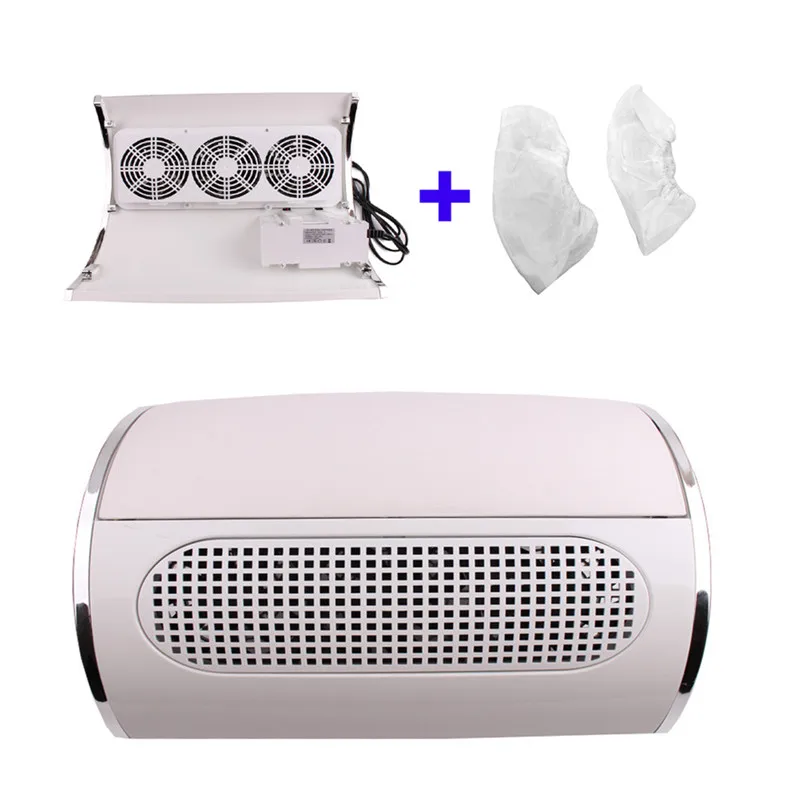 

40W Powerful Nail Dust Collector 3 Fans UV Gel Varnish Dust Collector Nail Art Tool Vacuum Cleaner Manicure Machine +2 Bags