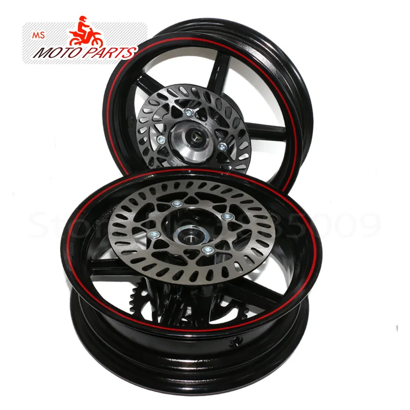 12mm hole 2.75-12inch Front & 3.50-12 Rear Dirt bike Pit Bike 12inch Vacuum Wheel Rim Front and Rear brake disc ainwheels