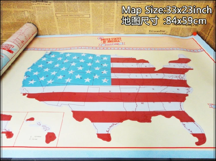 Новое поступление, Карта США, Карта американской страны, упакованная в карточку, карта для путешествий, отдыха, путешествий, бревна, подарок