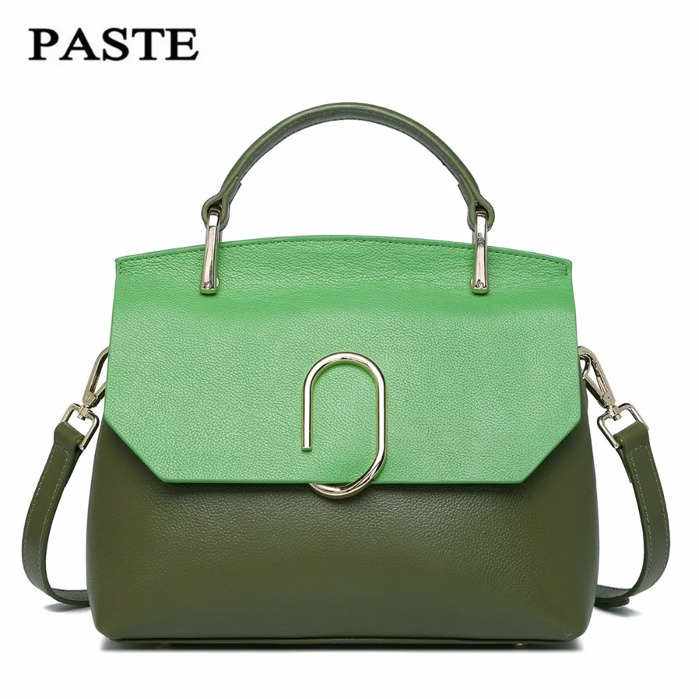

PASTE Female First layer cowhid Totes Women Shoulder bag Leather Messenger Bags fashion Satchel bag Handbags Crossbody bags