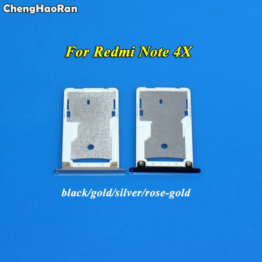 ChengHaoRan новый держатель лотка для sim карты Micro SD адаптер держателя слота Xiaomi Redmi 4 Note