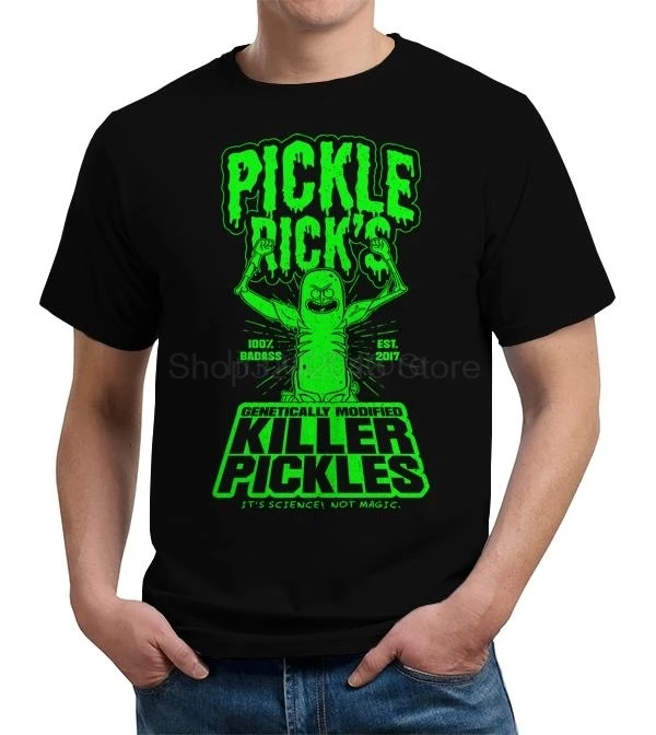 Футболка Pickle Rick's Killer Pickles 2019 новая уличная Мужская футболка с короткими