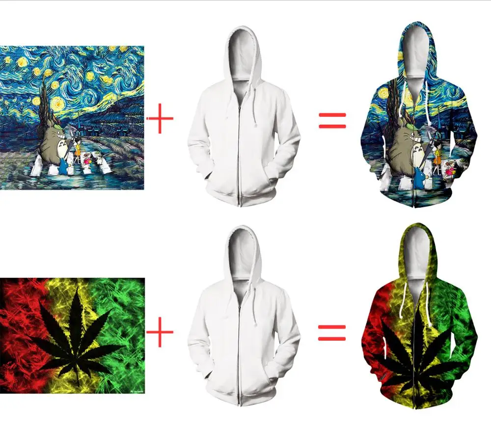  DIY Custom Full printing 3D Hoodies Create Design Photo/You Want Pattern Personalized Customized Zi