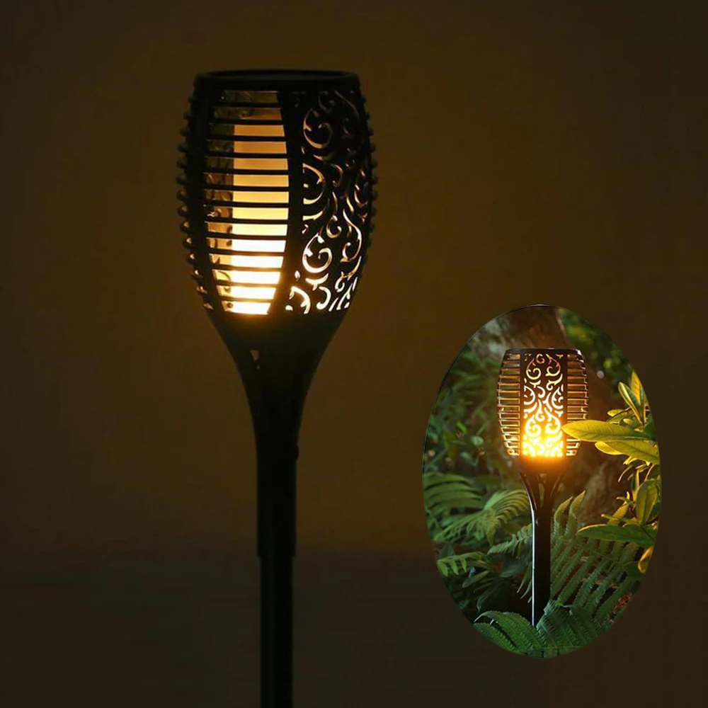 

1PCS Waterproof LED Solar Garden Lights Solar LED Lawn Lamp Flame Torch Light Outdoor Path Yard Landscape Decoration Lighting