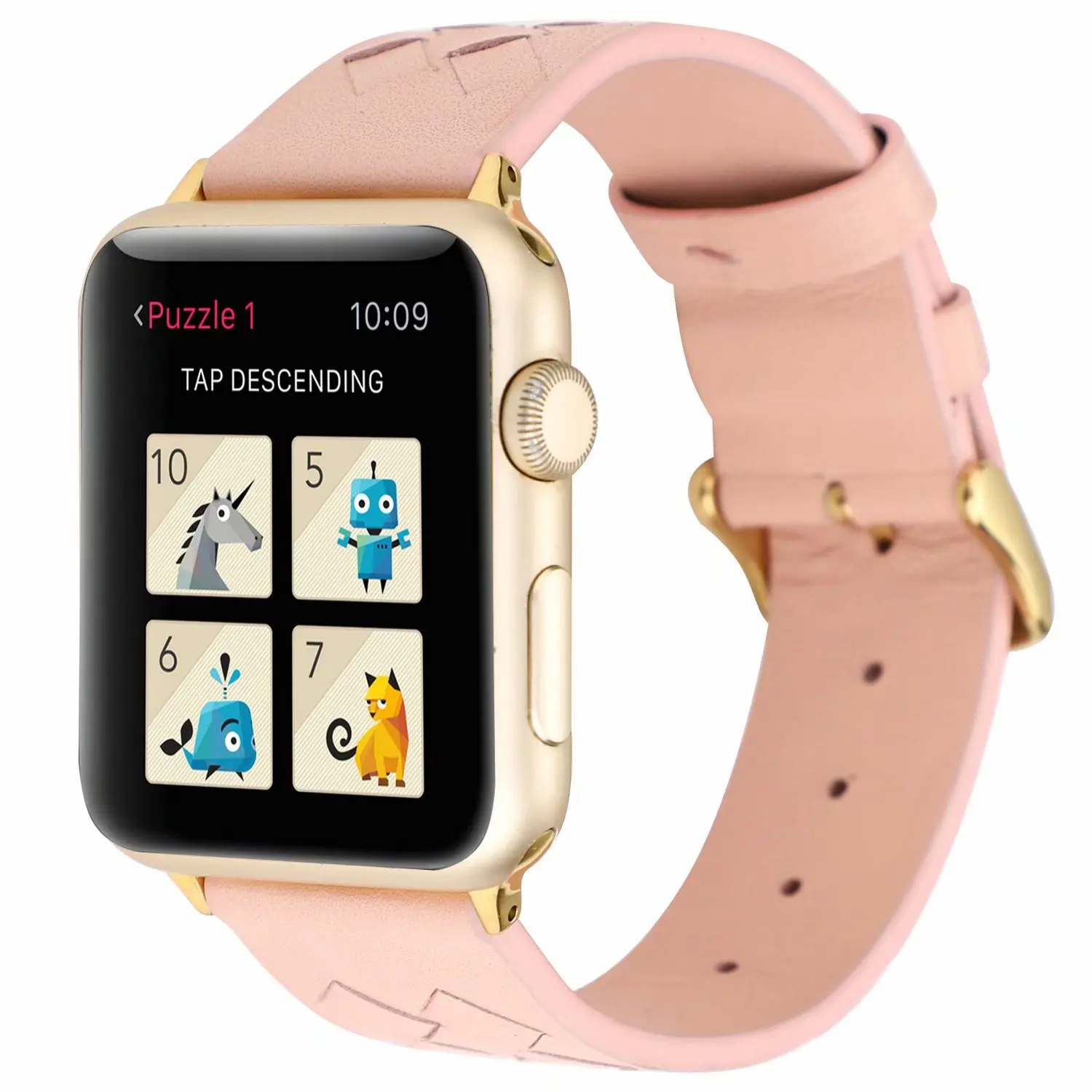 

New Knitted Pattern Bracelet Strap for Apple Watch Band 4 3 2 1 Genuine Leather loop for iWatch 38mm 40mm 42mm 44mm