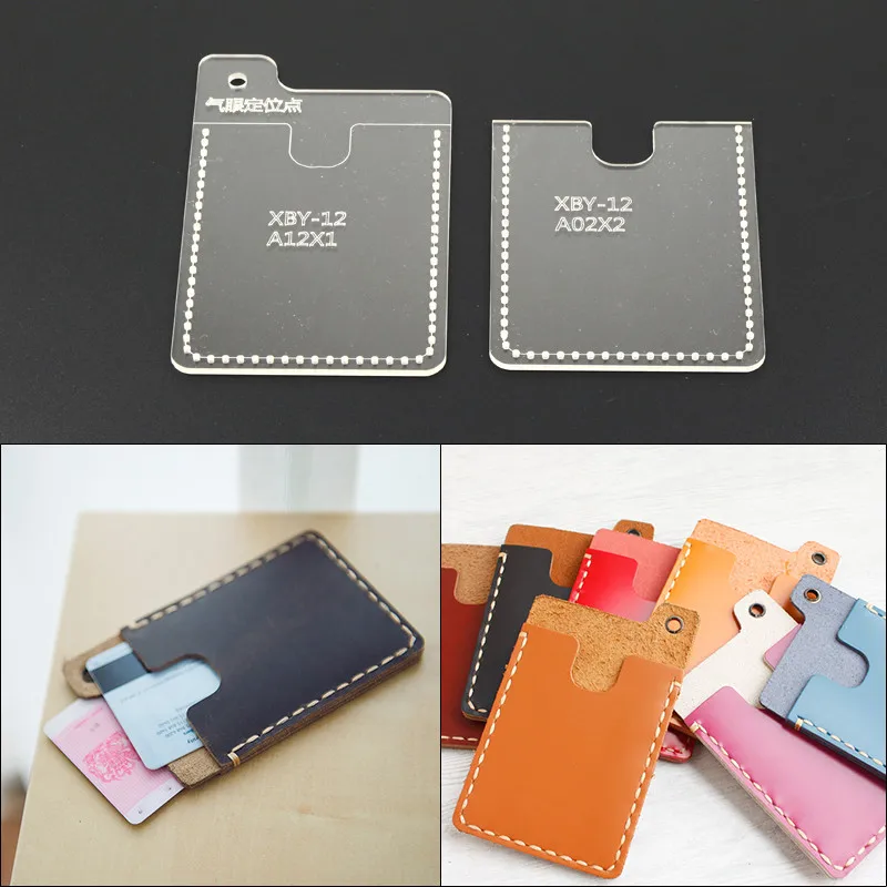

1 Set DIY Leather Card cover Holder Acrylic Template Leathercraft pattern