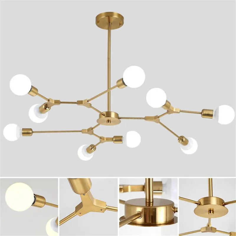 

Post-modern Nordic Black/Gold Lindesy Suspension for Foyer Dining Room Bar Modo Metal Pendant Light 1846