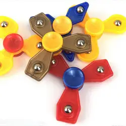 Цвет случайный фиджет-Спиннер вертушка пластик для развития рук для аутизма и СДВГ для избавления от стресса и тревожности фокус игрушки