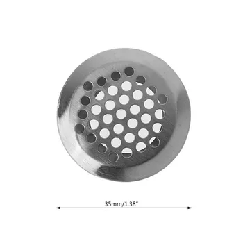 Air Vents Stainless Steel Round Vent Mesh Hole for Cabinet Bathroom Kitchen JA55