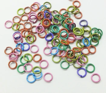 

Wholesale 2500 PCS 5MM/8MM Jumpring-Jump-Ring-Connector-Opened-ALL-SIZES-Anodized-copper material-MIXED-COLORS