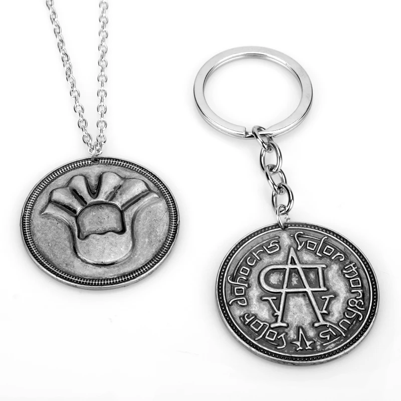 

HEYu Movie Game Of Thrones Keychain Valar Morghulis Coin Antique Key Rings Metal Car Keys Accessories