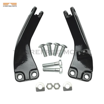 

Black Motorcycle Foot Peg Mounting Bracket Case for Harley Dyna Fat Bob Low Rider 2006 2007 2008 2009 2010-2017