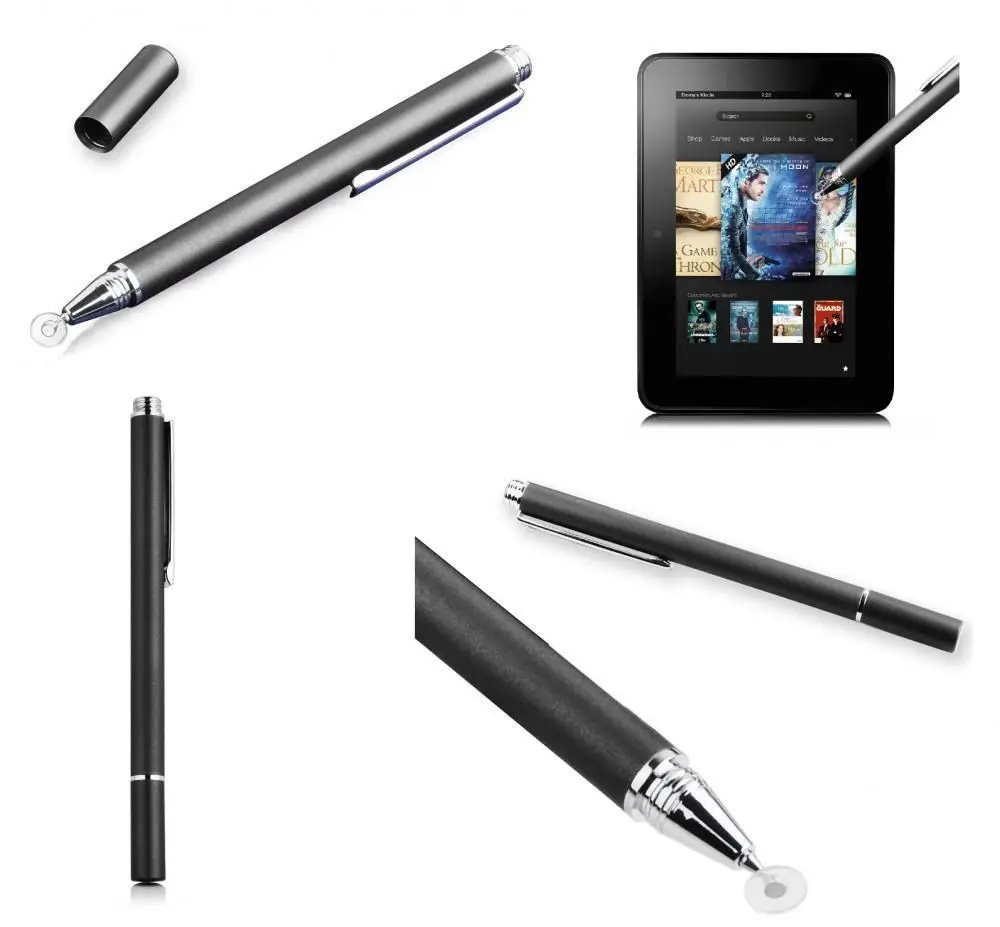 2015 New Style Round Thin Tip Metal Premium Capacitive Stylus Pen for