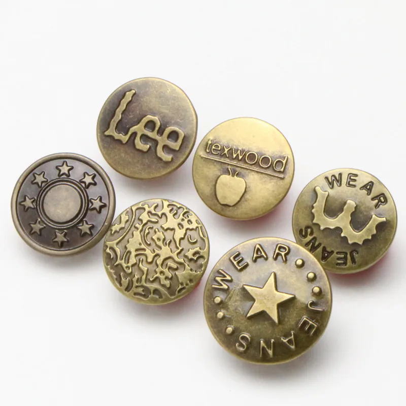 

1 pack of 500 pieces Jeans buttoned buckle Button I-type deduction deduction Bronze buttons free delivery