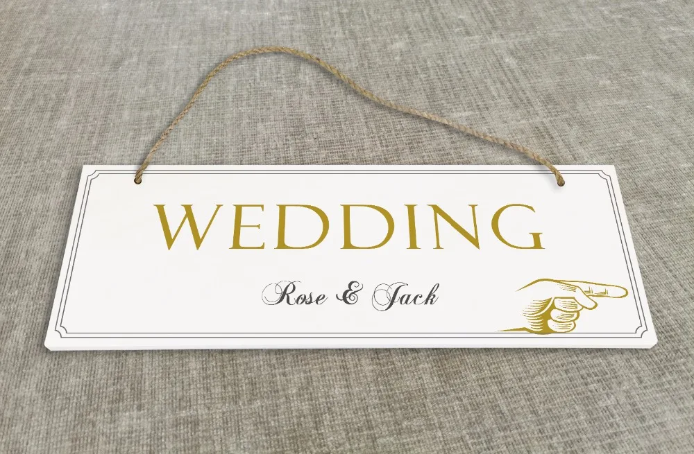 

Personalized Outdoor Wedding Reception & Ceremony Decoration Directional Signs wedding sign board Gold decorated SB005H