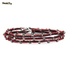 Pepitas de bronce de cañón de nylon anudadas pulsera tejida