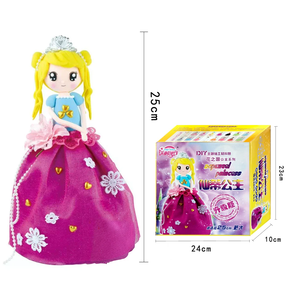 Fluffy Slime Soft Clay Slime Supplies DIY Western Style Princess Doll With Colorful Clay And Dress Education Materials DOLLRYGA Fluffy Slime Soft Clay Slime Supplies DIY Western Style Princess Doll With Colorful Clay And Dress Education Materials DOLLRYGA