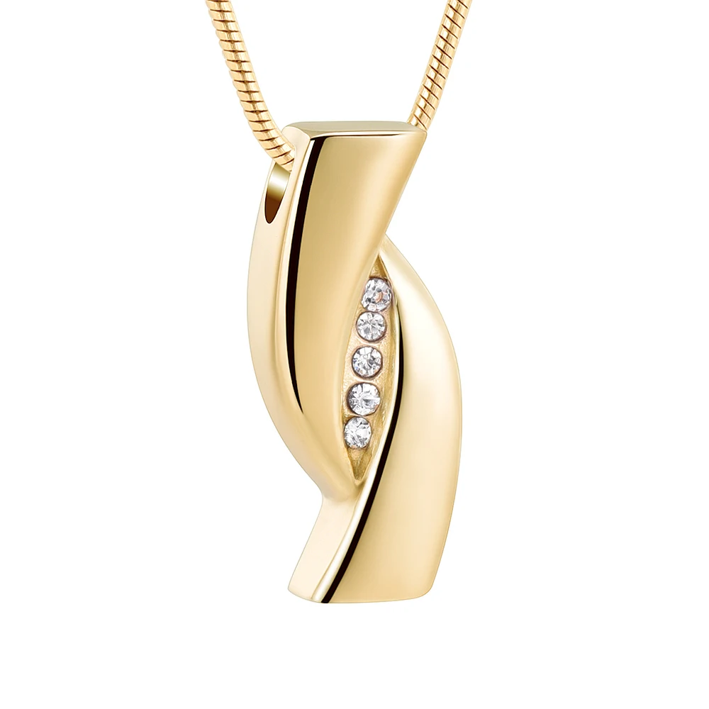 

IJD12838 Different Color Stainless Steel Clear Crystal Infinity Cremation Necklace Hold Ashes Of Loved One Memroial Urn Jewelry