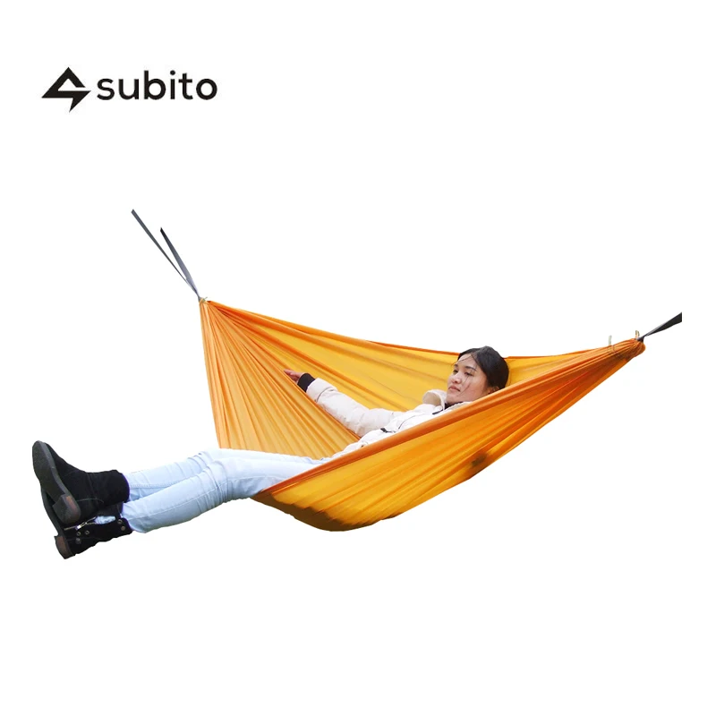 LUCKSTONE Outdoor Camping Double Hammock Swing Hammock Parachute