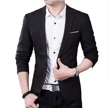 

Fashion Brand Mens Blazer British Style Casual Slim Fit Jacket Male Blazers Plus Size 4XL Men Coat Terno Masculino X4