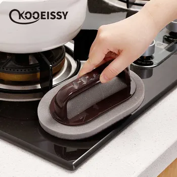 

Emery Sponge With Handle Nano Melamine Magic Eraser For Removing Rust Kitchen Tool Sponge Cleaning Brush Descaling Clean Rub Pot