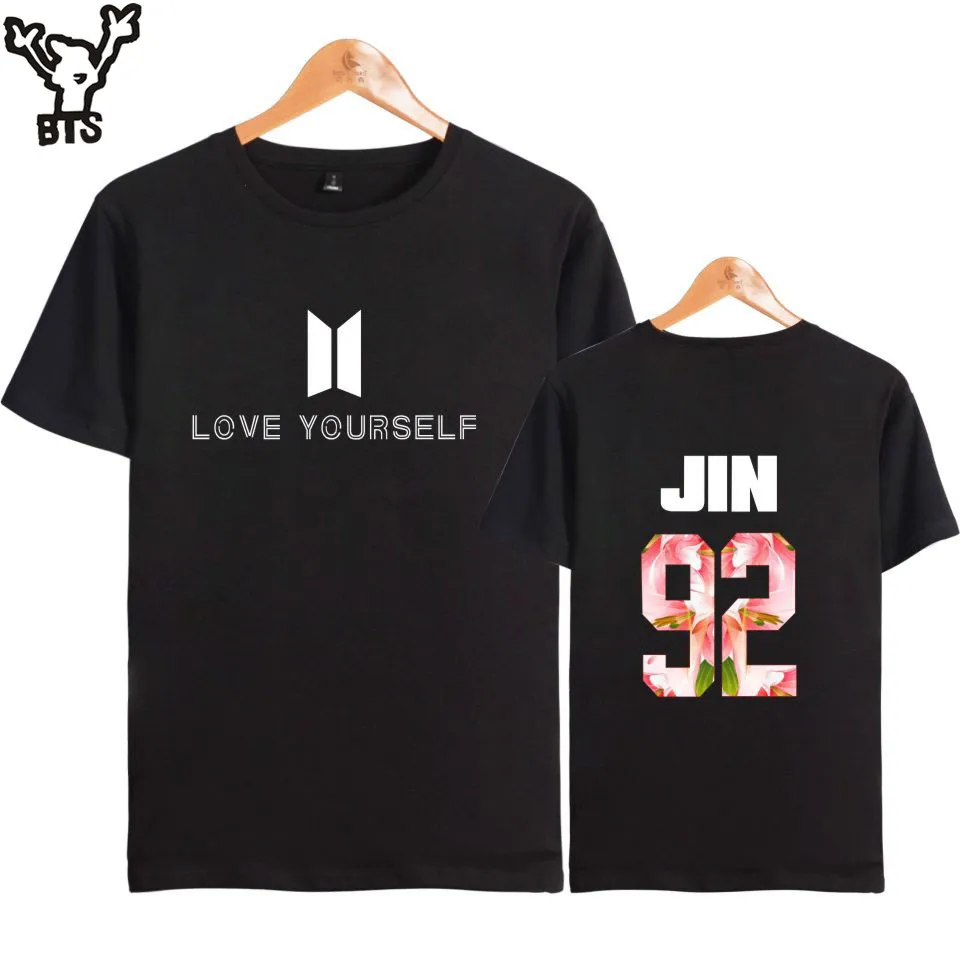 

DF Tshirt Love Yourself Casual Short Sleeves T-shirt Men/women Fashion Idol Hip Hop T-shirt Men/women Cotton Tee Shirts 4XL