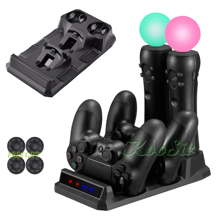  PS4 SLIM PRO PS VR Move Motion Controller Charger Stand PSVR Joystick Charging Dock Station for Son
