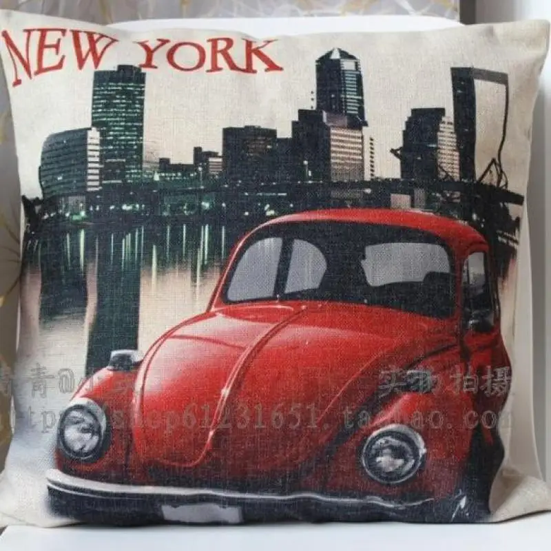 Free Shipping Cartoon Tourist Car Cotton Linen Cushion Cover Study Home Furnishing Square Cushion Case 45*45 Cm Free Shipping Cartoon Tourist Car Cotton Linen Cushion Cover Study Home Furnishing Square Cushion Case 45*45 Cm