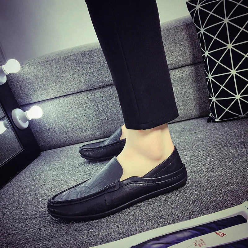Size 36-44- Men's Shoes- Fashion Brand Men's Love Shoes- Spring Autumn- Soft Shoes Men's Leather -Walking Shoes- Leisure Driving Men's Flats (33)