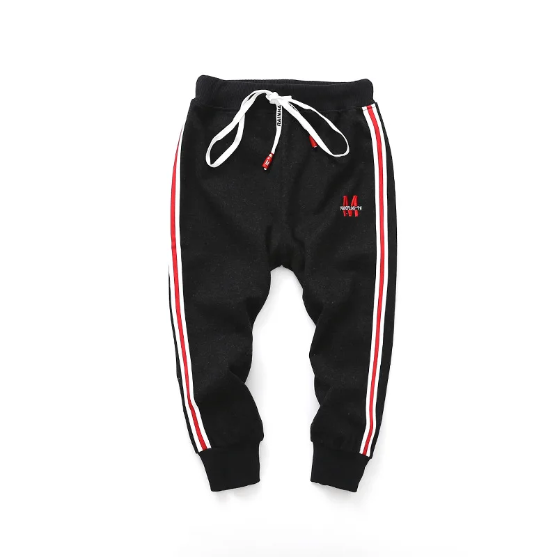 

Autumn Sport Pants For 2-10yrs Boys 2018 Kids Toddler Cotton Mid Elastic Harlan Trousers Solid Color Pants Fashion High Quality