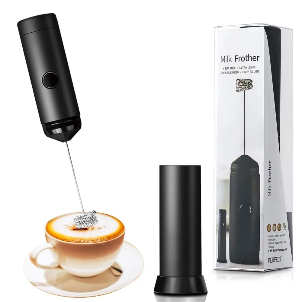 

Multifunction Electric Milk Frother Powerful Double Spring Whisk Kitchen Mixer Hand Milk Foamer for Coffee Latte Cappuccino