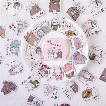 

45 pcs/lot Tangshi Cute cat friend student paper sticker decoration stickers DIY ablum diary scrapbooking label sticker