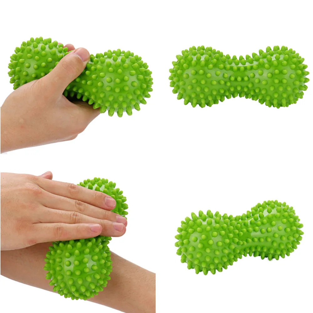 Durable PVC Peanut Massage Ball Inflatable Fitness Spiky Ball Yoga