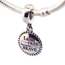 925 пробы серебро земля бесплатно из-за храбрых Шарм Бисера Подходит DIY браслет серебряные ювелирные изделия изготовление