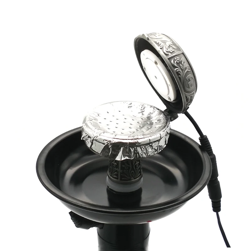 Hookah Accessories Hookah Set LOMINT Large Size Multifunctional Metal E-Shisha Smokepan Electronic Tobacco Bowl & Ceramic Charcoal