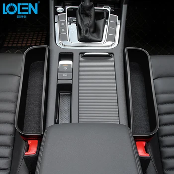 

2PCS/Pair Multifunction PU Leather Car Armrest Seat Organizer Seat Crevice Storage Box Phone Holder With Coin Box Car-Styling