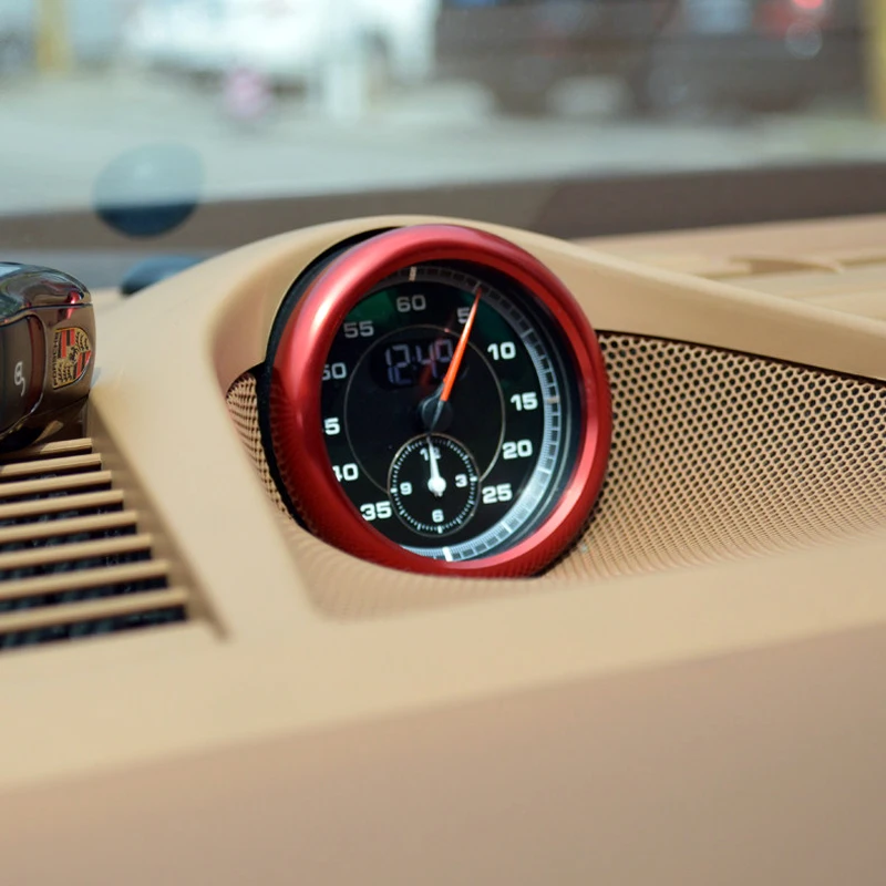 Подходит для Porsche Panamera 971- аксессуары для интерьера из алюминиевого сплава центр часы компас кольцо для указателя поворота 1 шт