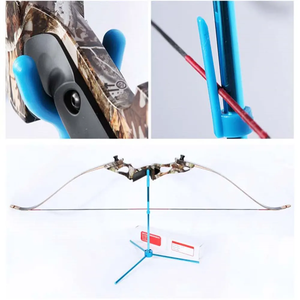 Foldable Blue Archery Recurve Bow Stand Holder 42CM Height For Recurve